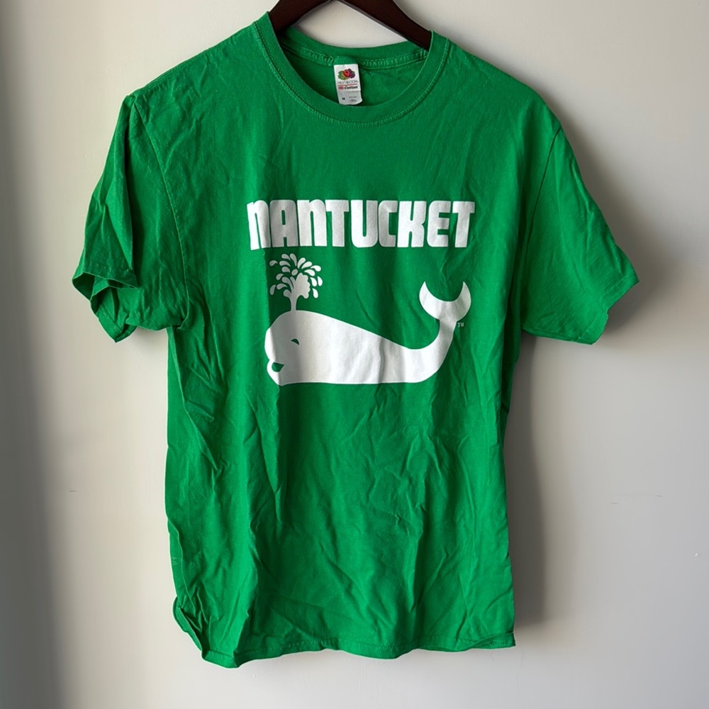Fruit of the Loom Green Nantucket Whale Tee